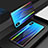 Silicone Frame Mirror Rainbow Gradient Case Cover for Apple iPhone X Blue