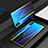 Silicone Frame Mirror Rainbow Gradient Case Cover for Apple iPhone Xs Blue