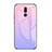 Silicone Frame Mirror Rainbow Gradient Case Cover for Huawei G10 Purple