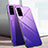Silicone Frame Mirror Rainbow Gradient Case Cover for Huawei Honor V30 5G Purple