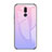 Silicone Frame Mirror Rainbow Gradient Case Cover for Huawei Maimang 6 Purple