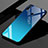 Silicone Frame Mirror Rainbow Gradient Case Cover for Huawei Nova 4e Blue