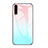 Silicone Frame Mirror Rainbow Gradient Case Cover for Huawei P20 Pro Sky Blue