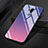 Silicone Frame Mirror Rainbow Gradient Case Cover for LG G7 Purple