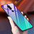 Silicone Frame Mirror Rainbow Gradient Case Cover for Nokia X7 Cyan