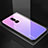 Silicone Frame Mirror Rainbow Gradient Case Cover for OnePlus 6 Purple