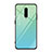 Silicone Frame Mirror Rainbow Gradient Case Cover for OnePlus 7 Pro Cyan