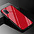 Silicone Frame Mirror Rainbow Gradient Case Cover for Oppo A92 Red