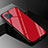 Silicone Frame Mirror Rainbow Gradient Case Cover for Oppo A92s 5G Red