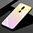 Silicone Frame Mirror Rainbow Gradient Case Cover for Oppo A9X Pink