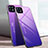 Silicone Frame Mirror Rainbow Gradient Case Cover for Oppo Reno4 SE 5G Purple
