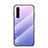 Silicone Frame Mirror Rainbow Gradient Case Cover for Realme 6 Purple