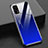 Silicone Frame Mirror Rainbow Gradient Case Cover for Realme Q2 Pro 5G Blue
