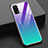 Silicone Frame Mirror Rainbow Gradient Case Cover for Realme Q2 Pro 5G Purple