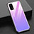 Silicone Frame Mirror Rainbow Gradient Case Cover for Realme X7 5G Clove Purple
