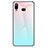 Silicone Frame Mirror Rainbow Gradient Case Cover for Samsung Galaxy A6s Sky Blue