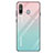 Silicone Frame Mirror Rainbow Gradient Case Cover for Samsung Galaxy A8s SM-G8870