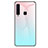 Silicone Frame Mirror Rainbow Gradient Case Cover for Samsung Galaxy A9s Cyan