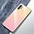 Silicone Frame Mirror Rainbow Gradient Case Cover for Samsung Galaxy Note 10 Plus Pink