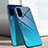 Silicone Frame Mirror Rainbow Gradient Case Cover for Samsung Galaxy S20 5G Blue