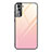 Silicone Frame Mirror Rainbow Gradient Case Cover for Samsung Galaxy S21 5G