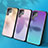 Silicone Frame Mirror Rainbow Gradient Case Cover for Samsung Galaxy S21 Ultra 5G