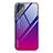 Silicone Frame Mirror Rainbow Gradient Case Cover for Samsung Galaxy S21 Ultra 5G Hot Pink