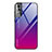 Silicone Frame Mirror Rainbow Gradient Case Cover for Samsung Galaxy S23 5G Hot Pink