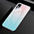 Silicone Frame Mirror Rainbow Gradient Case Cover for Vivo X50 Pro 5G