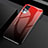 Silicone Frame Mirror Rainbow Gradient Case Cover for Vivo X50 Pro 5G Red