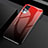 Silicone Frame Mirror Rainbow Gradient Case Cover for Vivo X51 5G Red