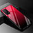 Silicone Frame Mirror Rainbow Gradient Case Cover for Xiaomi Mi 10T 5G Red and Black