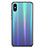 Silicone Frame Mirror Rainbow Gradient Case Cover for Xiaomi Mi 8 Explorer Blue