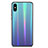 Silicone Frame Mirror Rainbow Gradient Case Cover for Xiaomi Mi 8 Pro Global Version Blue