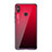 Silicone Frame Mirror Rainbow Gradient Case Cover for Xiaomi Mi 8 SE Red