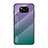 Silicone Frame Mirror Rainbow Gradient Case Cover for Xiaomi Poco X3 Pro Purple