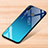 Silicone Frame Mirror Rainbow Gradient Case Cover for Xiaomi Redmi Note 7 Blue