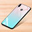 Silicone Frame Mirror Rainbow Gradient Case Cover for Xiaomi Redmi Note 7 Sky Blue