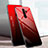 Silicone Frame Mirror Rainbow Gradient Case Cover for Xiaomi Redmi Note 8 Pro Red