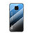Silicone Frame Mirror Rainbow Gradient Case Cover for Xiaomi Redmi Note 9 Pro Max Blue