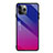 Silicone Frame Mirror Rainbow Gradient Case Cover H01 for Apple iPhone 11 Pro Hot Pink