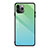 Silicone Frame Mirror Rainbow Gradient Case Cover H01 for Apple iPhone 11 Pro Max Cyan