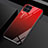 Silicone Frame Mirror Rainbow Gradient Case Cover H01 for Huawei Nova 6 SE Red