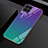 Silicone Frame Mirror Rainbow Gradient Case Cover H01 for Huawei Nova 7i Purple