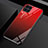 Silicone Frame Mirror Rainbow Gradient Case Cover H01 for Huawei Nova 7i Red