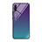 Silicone Frame Mirror Rainbow Gradient Case Cover H01 for Samsung Galaxy A70 Purple