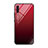 Silicone Frame Mirror Rainbow Gradient Case Cover H01 for Samsung Galaxy A70 Red