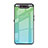 Silicone Frame Mirror Rainbow Gradient Case Cover H01 for Samsung Galaxy A80 Green