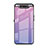 Silicone Frame Mirror Rainbow Gradient Case Cover H01 for Samsung Galaxy A80 Purple