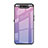 Silicone Frame Mirror Rainbow Gradient Case Cover H01 for Samsung Galaxy A90 4G Purple